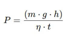 Công thức cơ bản tính công suất động cơ